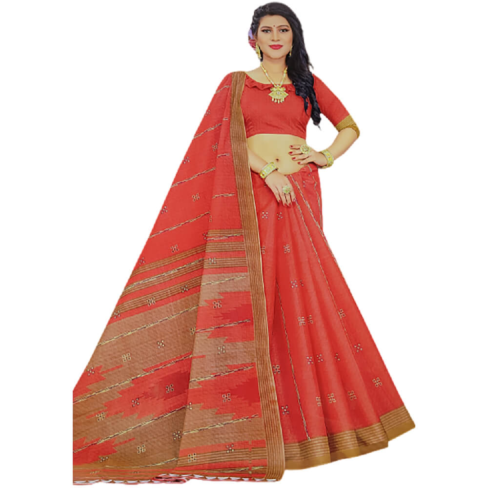 Pure Cotton Casual Wear Indian Bhumri Saree, With Blouse, 6 m at Rs 590 in  Santipur